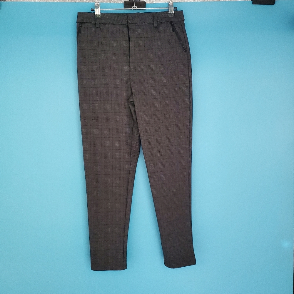Primark Trousers Size 8 Tapered Cropped Plaid